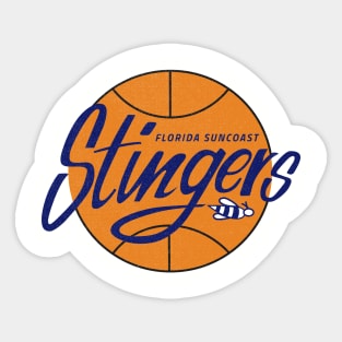 Defunct Florida Suncoast Stingers CBA Basketball Sticker